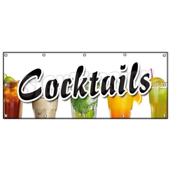 COCKTAILS BANNER SIGN all day 2 for 1 two for one beer bar happy drink